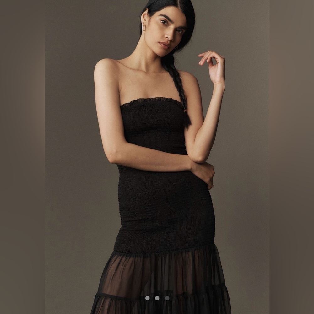 Bardot Black Sheer Trim Maxi Dress - Picture 3 of 11